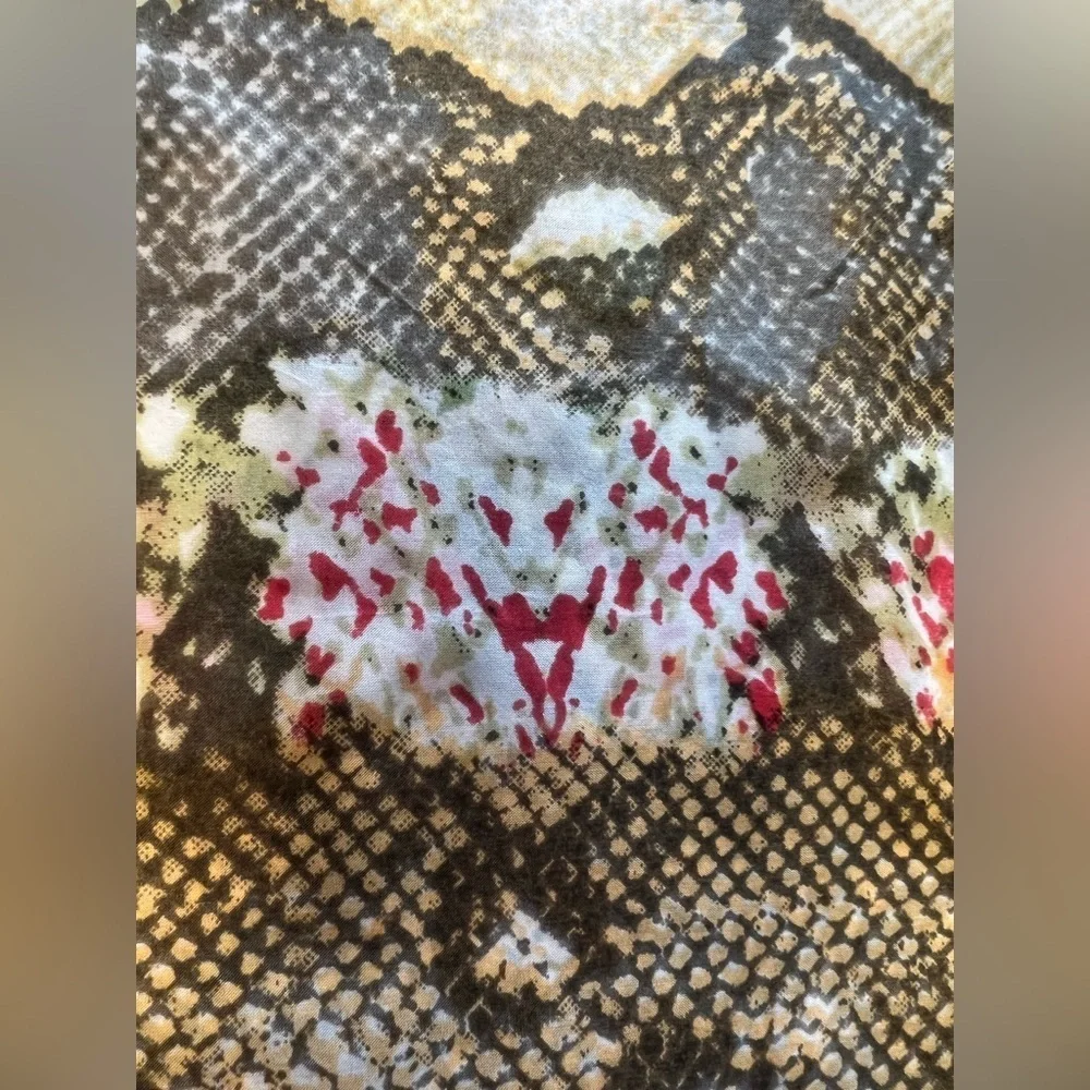 Chico’s | ladies snake print rectangular silk scarf